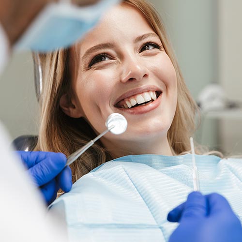 patient taking treatment from periodontist